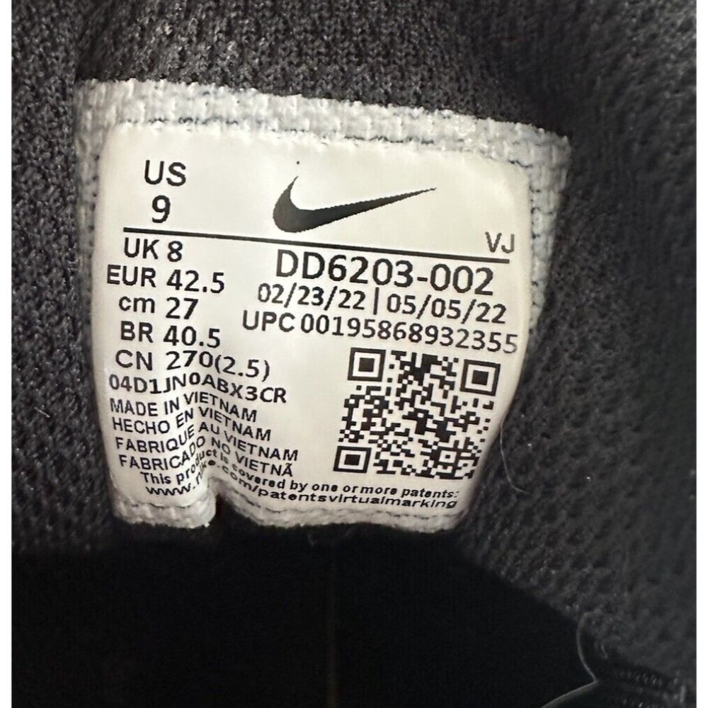 Nike Air Running Shoes Mens 9 Black Winflo 9 Sneakers - Picture 14 of 15